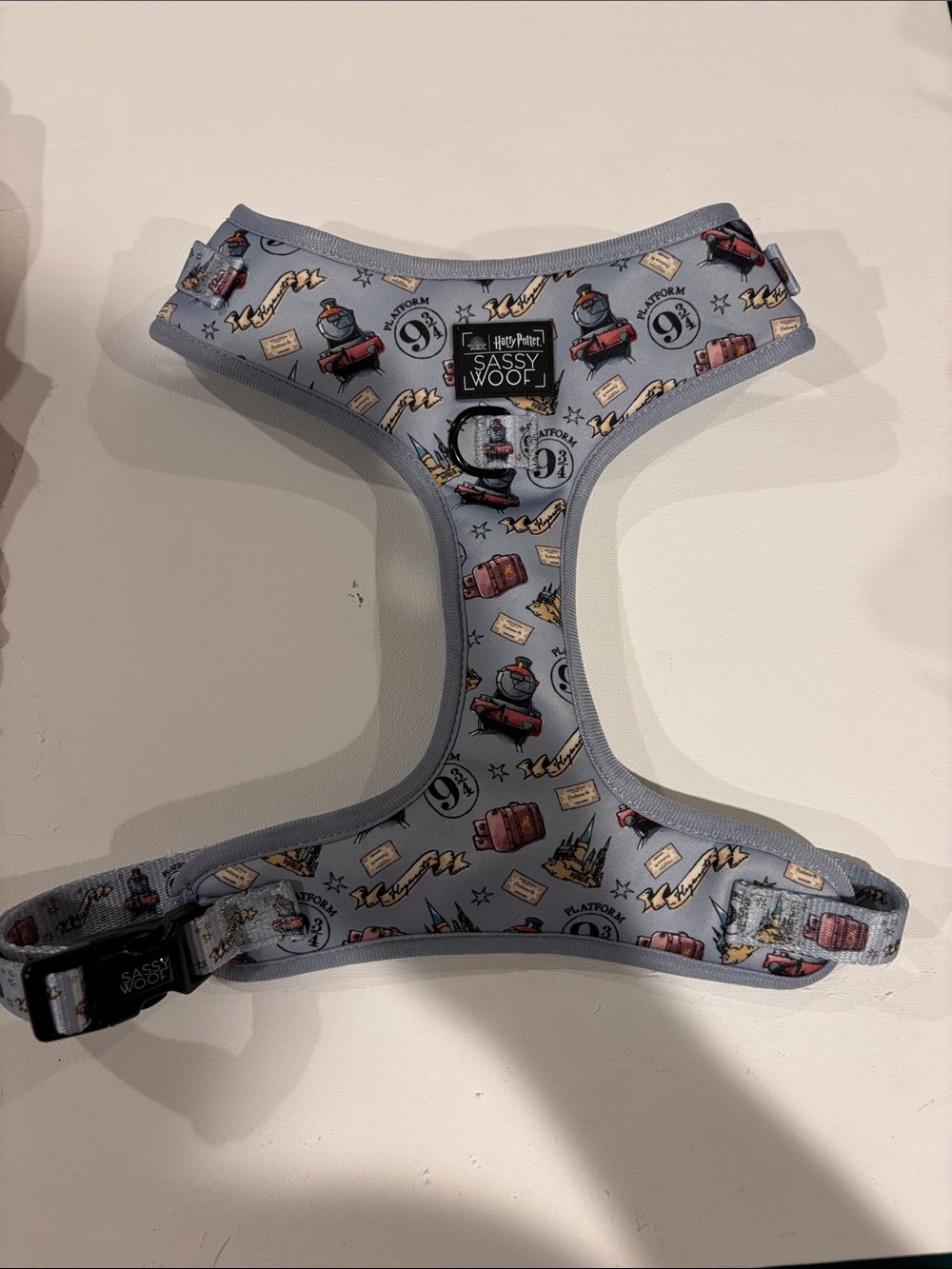 Light Blue Dog Harness - Magical Print